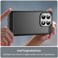 Carbon Hülle für xiaomi 15T Handyhülle Bumper Case Cover Handy Tasche TPU in Schwarz