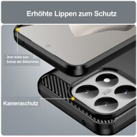 Carbon Hülle für xiaomi 15T Handyhülle Bumper Case Cover Handy Tasche TPU in Schwarz