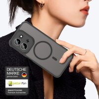 Magnetisch Handyhülle für Xiaomi Redmi 15C Matt Case Schutzhülle Kratzfest Passgenau Schwarz