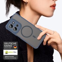 Magnetisch Handyhülle für Xiaomi Redmi 15C Matt Case Schutzhülle Kratzfest Passgenau Blau