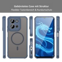 Magnetisch Handyhülle für Xiaomi Redmi 15C Matt Case Schutzhülle Kratzfest Passgenau Blau