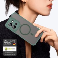 Magnetisch Handyhülle für Xiaomi Redmi 15C Matt Case Schutzhülle Kratzfest Passgenau Grün
