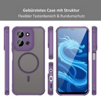 Magnetisch Handyhülle für Xiaomi Redmi 15C Matt Case Schutzhülle Kratzfest Passgenau Lila