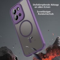 Magnetisch Handyhülle für Xiaomi Redmi 15C Matt Case Schutzhülle Kratzfest Passgenau Lila