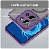 Magnetisch Handyhülle für Xiaomi Redmi 15C Matt Case Schutzhülle Kratzfest Passgenau Lila