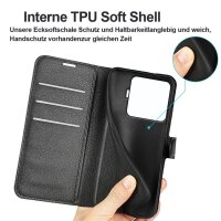 Hülle für Xiaomi 15T Pro Handyhülle Handy Tasche Klapphülle Flipcase Wallet Case Etui Schwarz