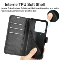 Hülle für Xiaomi 15T Handyhülle Handy Tasche Klapphülle Flipcase Wallet Case Etui Schwarz