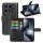 Hülle für Xiaomi 15T Handyhülle Handy Tasche Klapphülle Flipcase Wallet Case Etui Schwarz