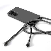 Handykette für Samsung Galaxy A17 Hanyhülle mit Band Hülle mit Kodel Smartphone Halskette in Schwarz
