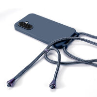 Handykette für Samsung Galaxy A17 Hanyhülle mit Band Hülle mit Kodel Smartphone Halskette in Blau