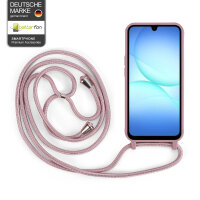 Handykette für Samsung Galaxy A17 Hanyhülle mit Band Hülle mit Kodel Smartphone Halskette in Rosa