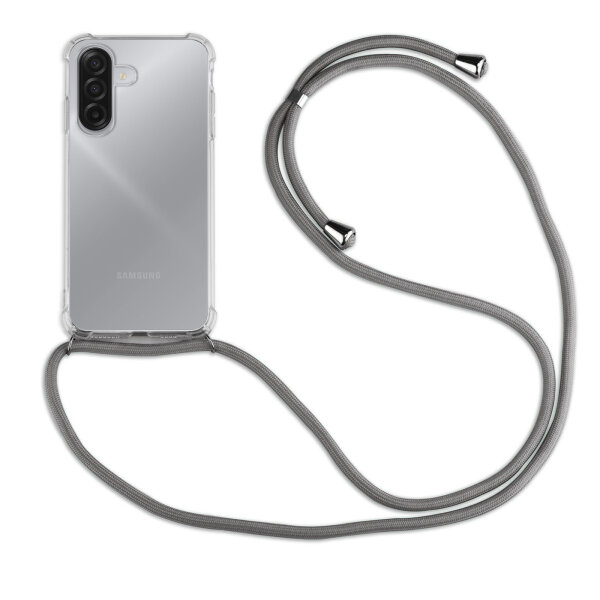 Handykette für Samsung Galaxy A17 Handyhülle mit Band Case Hülle mit Kordel Hand in Grau
