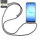 Handykette für Samsung Galaxy A17 Handyhülle mit Band Case Hülle mit Kordel Hand in Grau