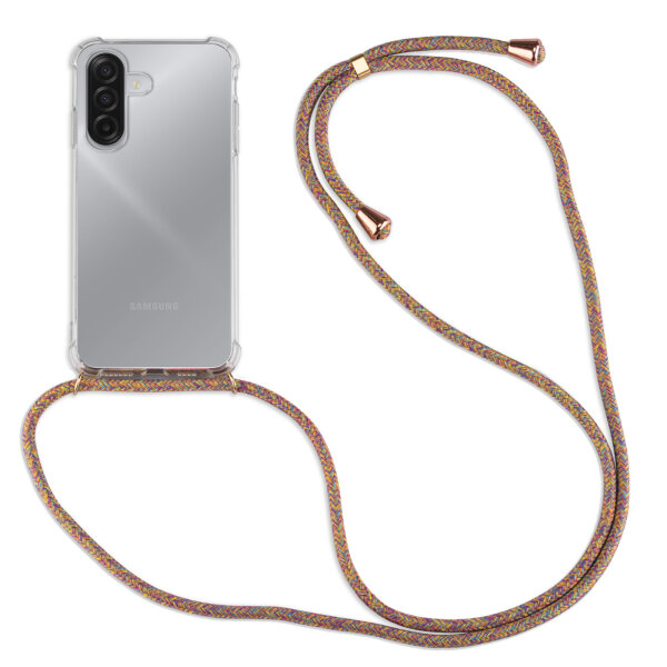 Handykette für Samsung Galaxy A17 Handyhülle mit Band Case Hülle mit Kordel Hand in Rainbow