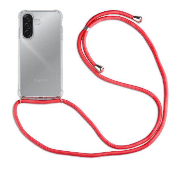 Handykette für Samsung Galaxy A17 Handyhülle mit Band Case Hülle mit Kordel Hand in Rot