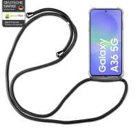 Handykette für Samsung Galaxy A36 Handyhülle mit Band Case Hülle mit Kordel Hand in Schwarz