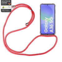Handykette für Samsung Galaxy A36 Handyhülle mit Band Case Hülle mit Kordel Hand in Rot