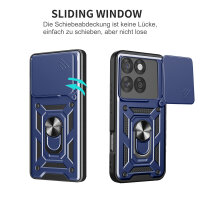 Outdoor Panzer Hülle für Motorola Edge 60 / Edge 60 Fusion Handyhülle mit Kameraschutz Ringhalter in Blau