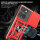 Outdoor Panzer Hülle für Motorola Edge 60 / Edge 60 Fusion Handyhülle mit Kameraschutz Ringhalter in Rot