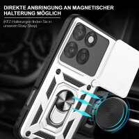 Outdoor Panzer Hülle für Motorola Edge 60 / Edge 60 Fusion Handyhülle mit Kameraschutz Ringhalter in Silber