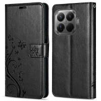 Hülle für Xiaomi 15T Pro Handy Tasche Handyhülle Wallet Case Flip Cover in Schwarz