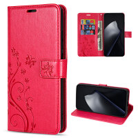Hülle für Xiaomi 15T Pro Handy Tasche Handyhülle Wallet Case Flip Cover in Rot