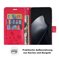 Hülle für Xiaomi 15T Pro Handy Tasche Handyhülle Wallet Case Flip Cover in Rot
