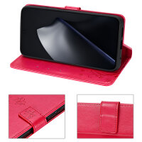 Hülle für Xiaomi 15T Pro Handy Tasche Handyhülle Wallet Case Flip Cover in Rot
