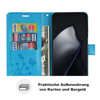 Hülle für Xiaomi 15T Pro Handy Tasche Handyhülle Wallet Case Flip Cover in Blau