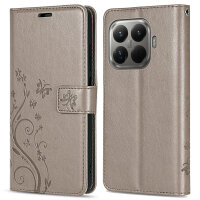 Hülle für Xiaomi 15T Pro Handy Tasche Handyhülle Wallet Case Flip Cover in Grau