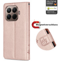 Hülle für Xiaomi 15T Pro Handy Tasche Handyhülle Wallet Case Flip Cover in Rosegold