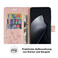 Hülle für Xiaomi 15T Pro Handy Tasche Handyhülle Wallet Case Flip Cover in Rosegold