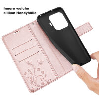 Hülle für Xiaomi 15T Pro Handy Tasche Handyhülle Wallet Case Flip Cover in Rosegold