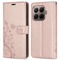 Hülle für Xiaomi 15T Pro Handy Tasche Handyhülle Wallet Case Flip Cover in Rosegold