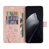 Hülle für Xiaomi 15T Pro Handy Tasche Handyhülle Wallet Case Flip Cover in Rosegold