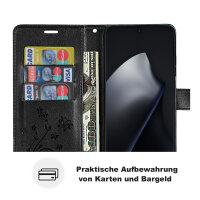 Hülle für Xiaomi 15T Handy Tasche Handyhülle Wallet Case Flip Cover in Schwarz