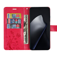 Hülle für Xiaomi 15T Handy Tasche Handyhülle Wallet Case Flip Cover in Rot