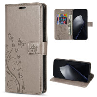 Hülle für Xiaomi 15T Handy Tasche Handyhülle Wallet Case Flip Cover in Grau
