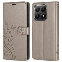 Hülle für Xiaomi 15T Handy Tasche Handyhülle Wallet Case Flip Cover in Grau