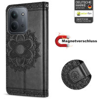 Handy Tasche für Xiaomi Redmi 15C Hülle Handyhülle Klapphülle Wallet Case in Schwarz
