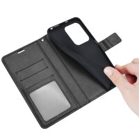 Handy Tasche für Xiaomi Redmi 15C Hülle Handyhülle Klapphülle Wallet Case in Schwarz