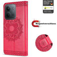 Handy Tasche für Xiaomi Redmi 15C Hülle Handyhülle Klapphülle Wallet Case in Rot