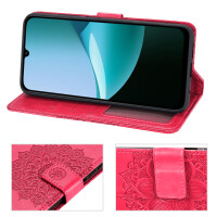 Handy Tasche für Xiaomi Redmi 15C Hülle Handyhülle Klapphülle Wallet Case in Rot