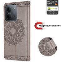Handy Tasche für Xiaomi Redmi 15C Hülle Handyhülle Klapphülle Wallet Case in Grau