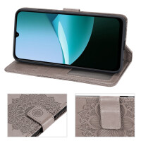 Handy Tasche für Xiaomi Redmi 15C Hülle Handyhülle Klapphülle Wallet Case in Grau