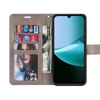 Handy Tasche für Xiaomi Redmi 15C Hülle Handyhülle Klapphülle Wallet Case in Grau