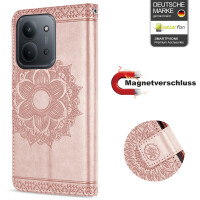 Handy Tasche für Xiaomi Redmi 15C Hülle Handyhülle Klapphülle Wallet Case in Rosegold