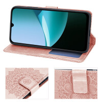 Handy Tasche für Xiaomi Redmi 15C Hülle Handyhülle Klapphülle Wallet Case in Rosegold
