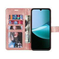 Handy Tasche für Xiaomi Redmi 15C Hülle Handyhülle Klapphülle Wallet Case in Rosegold