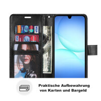 Handy Tasche für Samsung Galaxy A17 / A26 Hülle Handyhülle Klapphülle Wallet Case in Schwarz